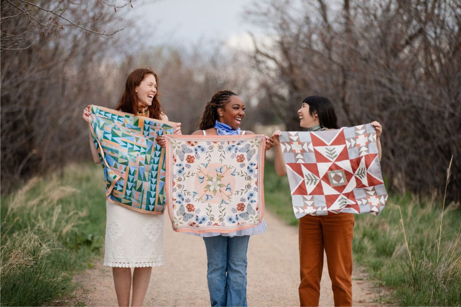 Columbine Silk Scarf – Elegant Floral Accessory by Matty Miller